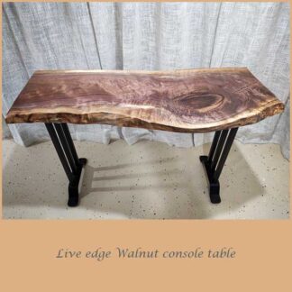 Live Edge Walnut Console Table